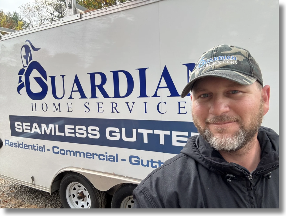 Guardian Home Services seamless gutter installation in Central Maine